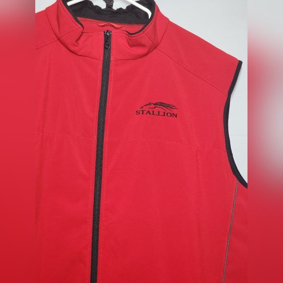 Clique Stallion Sleeveless Full Zip Vest Red 5XL Pockets - Picture 8 of 12